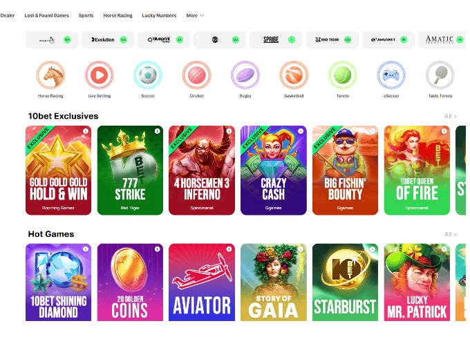 10bet Home Page crashgames.co.za