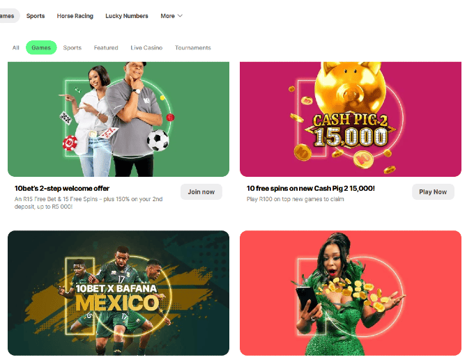 10bet Crash Games Promotions Page crashgames.co.za