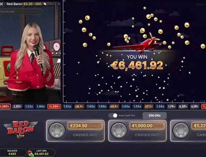 Red Baron Host & Win CrashGames