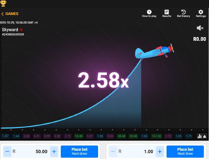 Skyward Climbing Bet and Win 