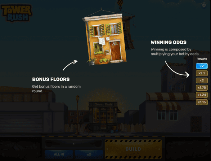 Tower Rush Game Bonus Floors crashgames.co.za