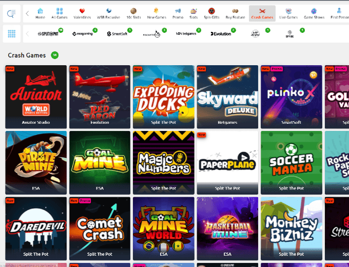 WSB Crash Games Page Crashgames.co.za